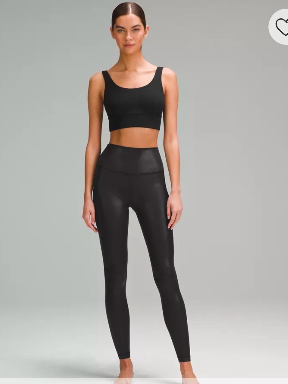 Lululemon Black High-Rise Shine Leggings Full length